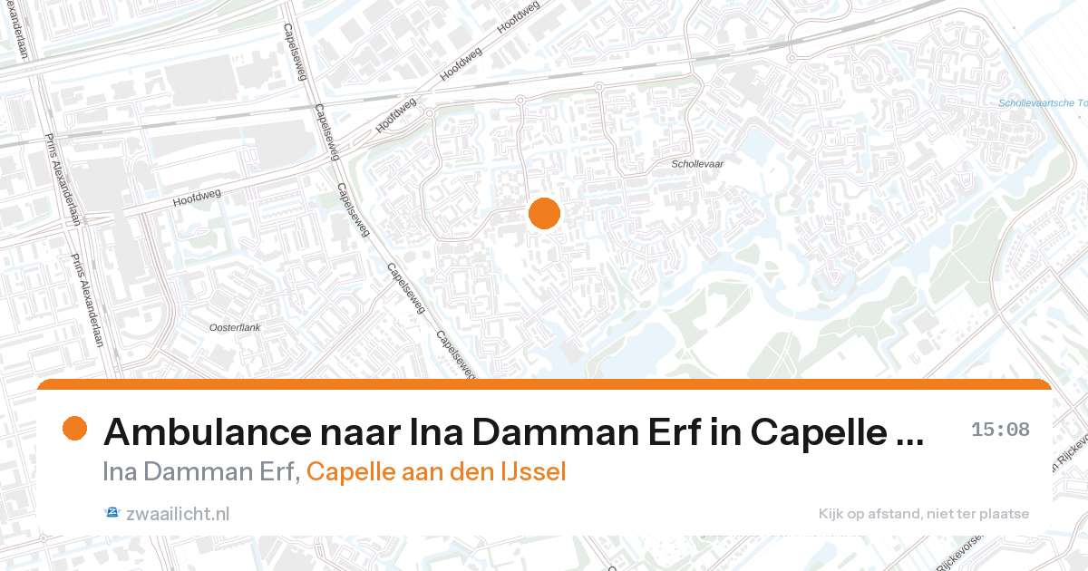 Ambulance naar Ina Damman Erf in Capelle aan den IJssel — 28 aug 2026