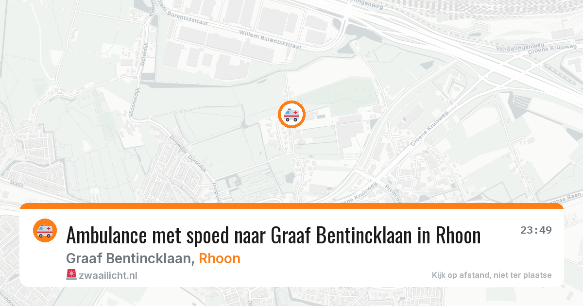 Ambulance met spoed naar Graaf Bentincklaan in Rhoon — 26 jun 2026