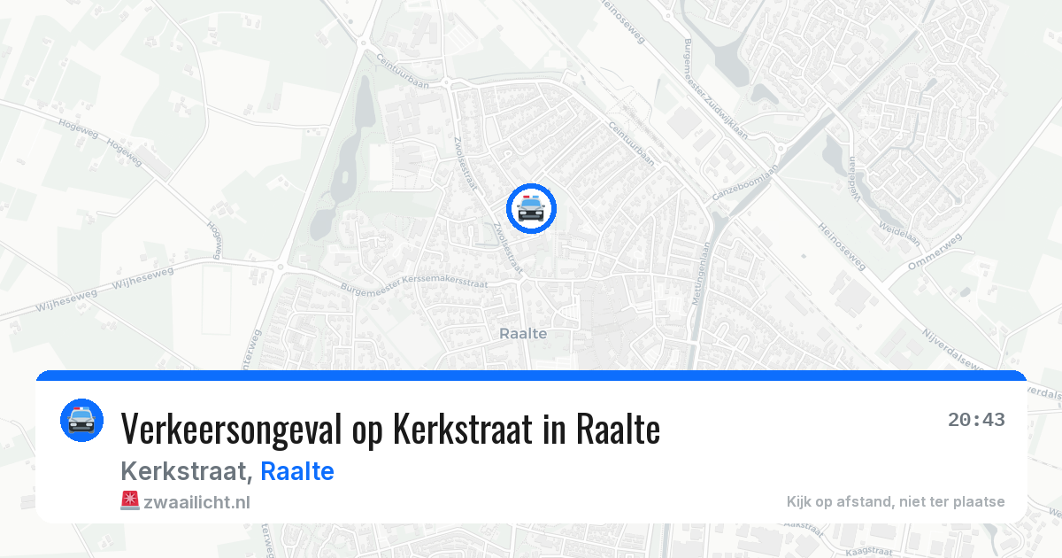 Verkeersongeval op Kerkstraat in Raalte — 28 jul 2026