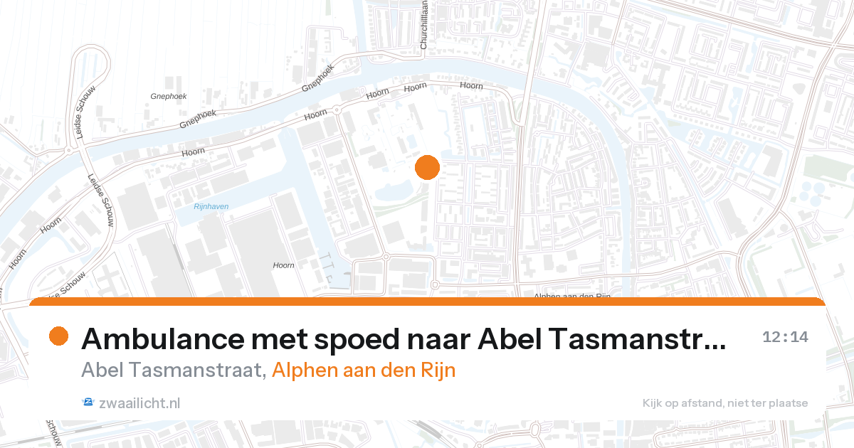 Ambulance met spoed naar Abel Tasmanstraat in Alphen aan den Rijn — 2 jul 2026