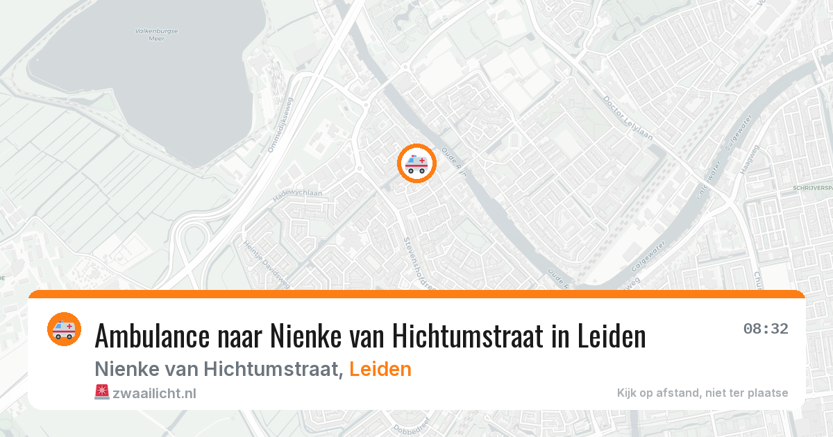 Ambulance naar Nienke van Hichtumstraat in Leiden — 2 apr 2026