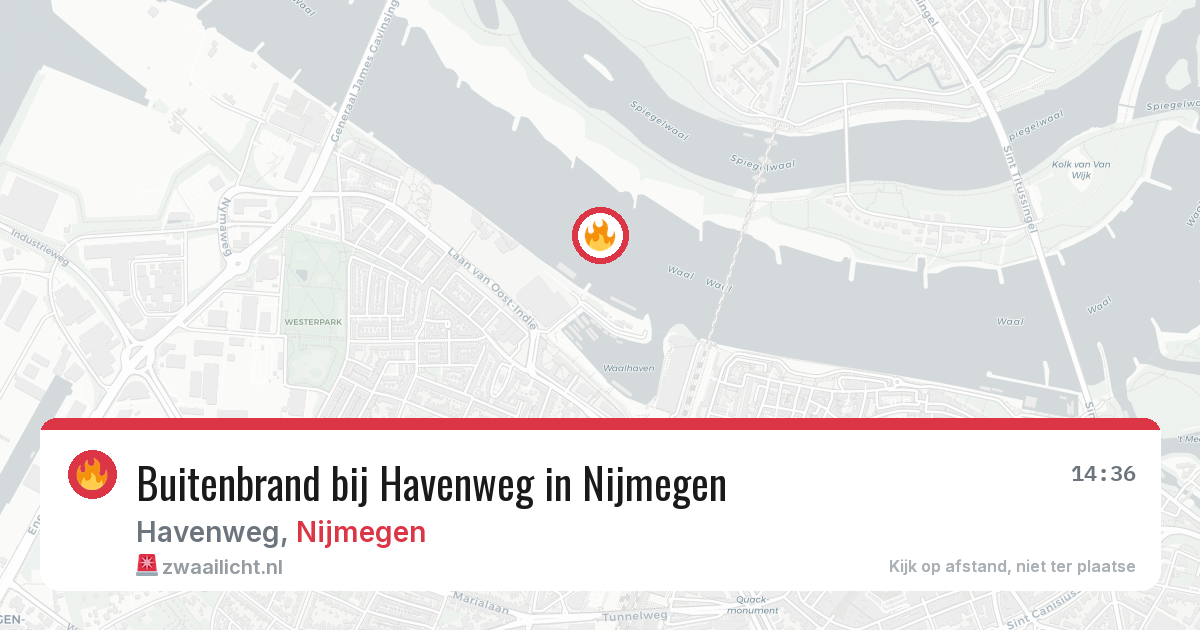 Buitenbrand bij Havenweg in Nijmegen — 3 jul 2026