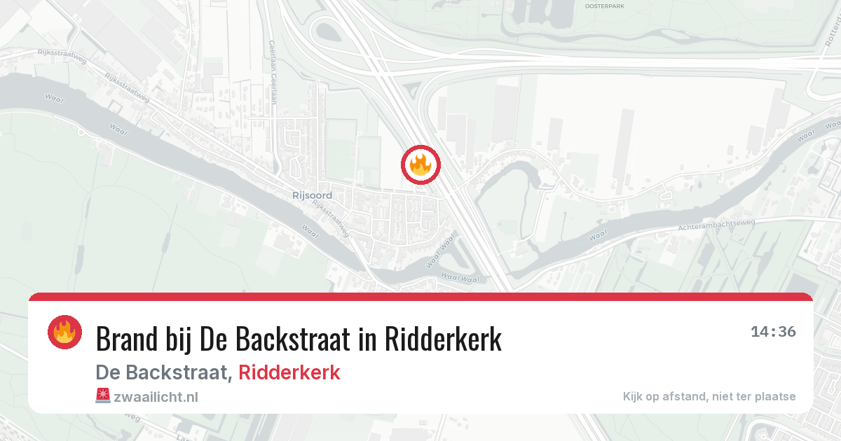 Brand bij De Backstraat in Ridderkerk — 15 jun 2026