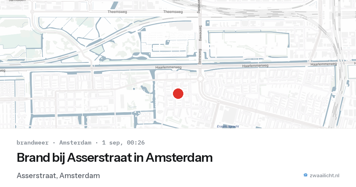 Brand bij Asserstraat in Amsterdam — 31 aug 2026