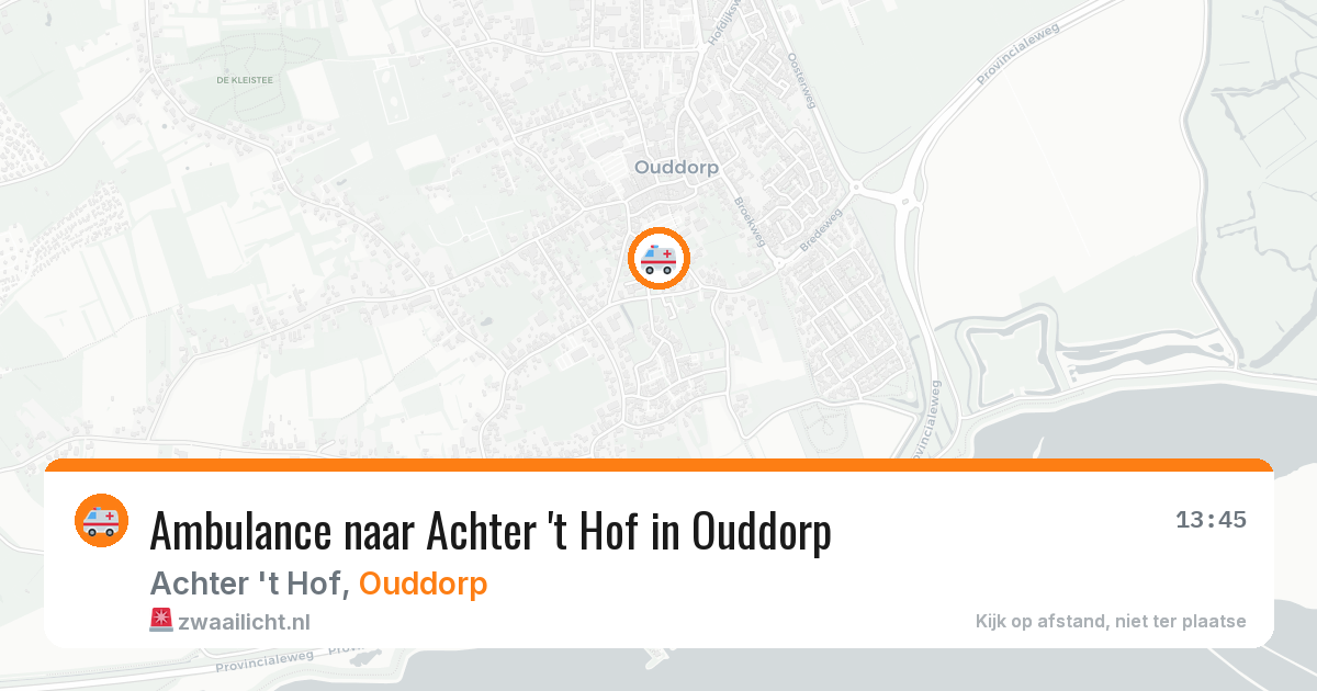 Ambulance naar Achter 't Hof in Ouddorp — 25 jun 2026