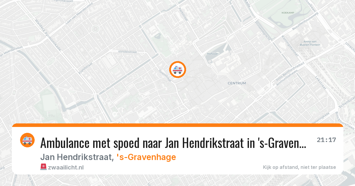 Ambulance met spoed naar Jan Hendrikstraat in 's-Gravenhage — 19 mei 2026