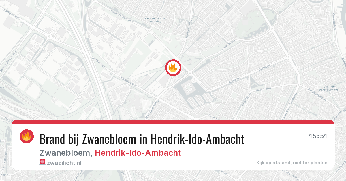 Brand bij Zwanebloem in Hendrik-Ido-Ambacht — 9 feb 2026