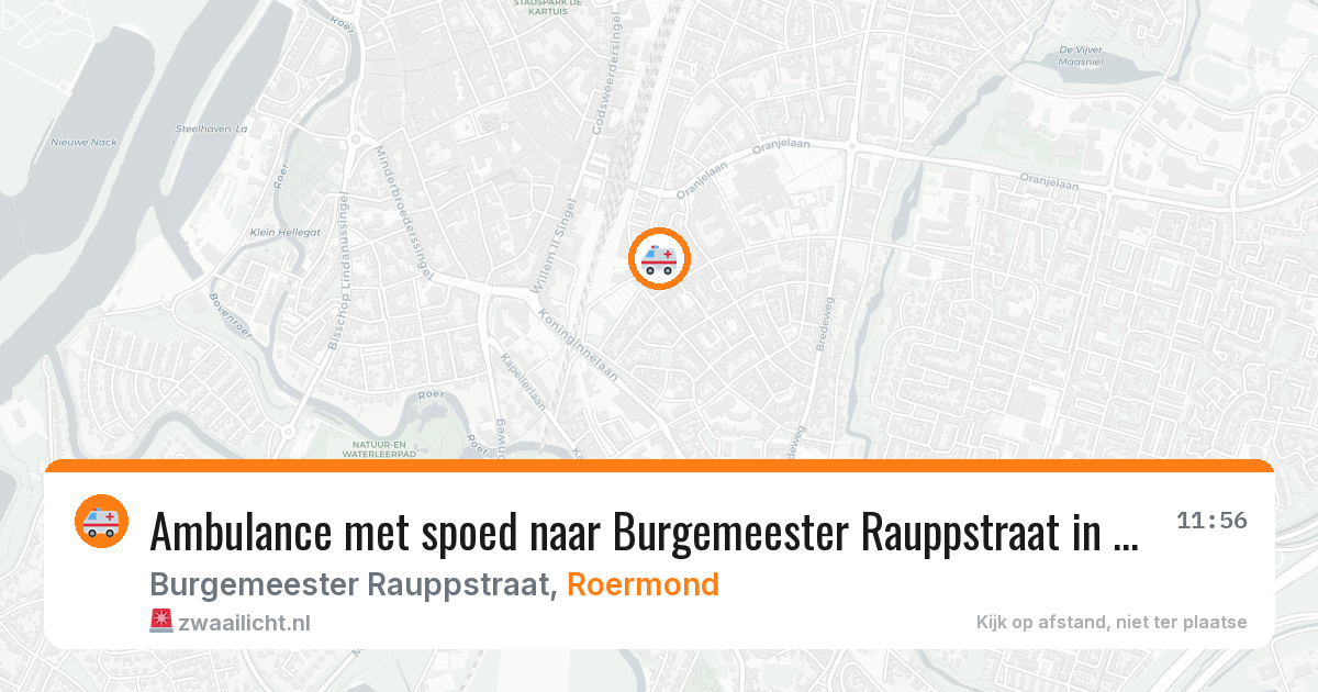 Ambulance met spoed naar Burgemeester Rauppstraat in Roermond — 18 jun 2026