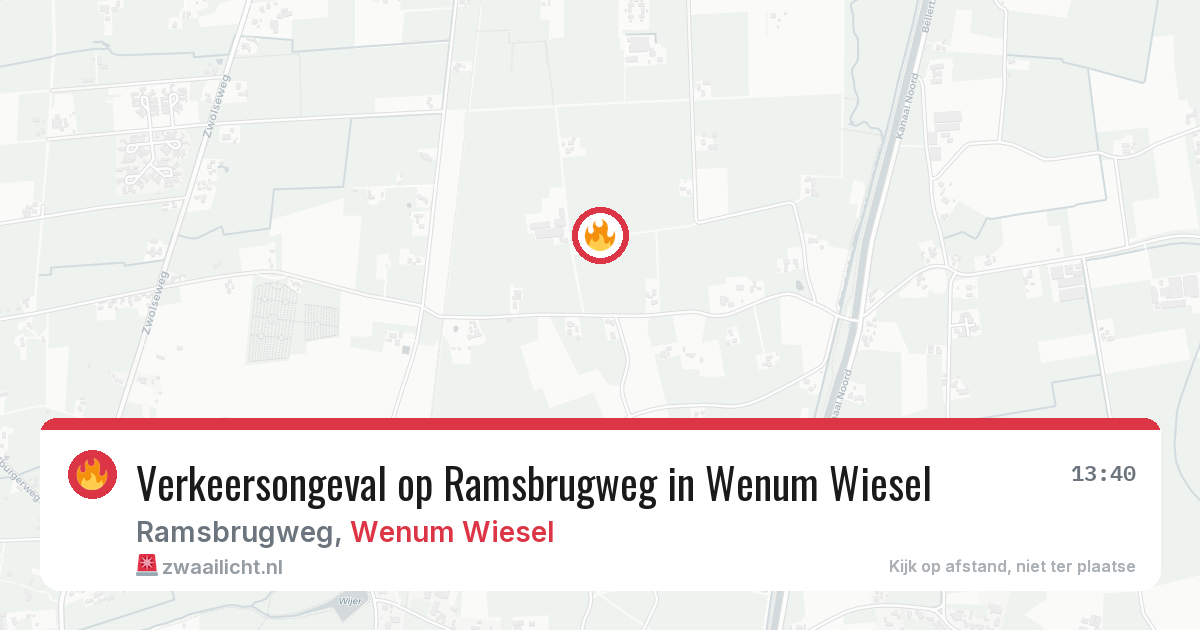 Verkeersongeval op Ramsbrugweg in Wenum Wiesel — 26 apr 2026