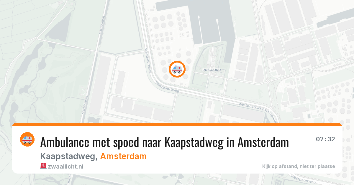 Ambulance met spoed naar Kaapstadweg in Amsterdam — 2 jul 2026