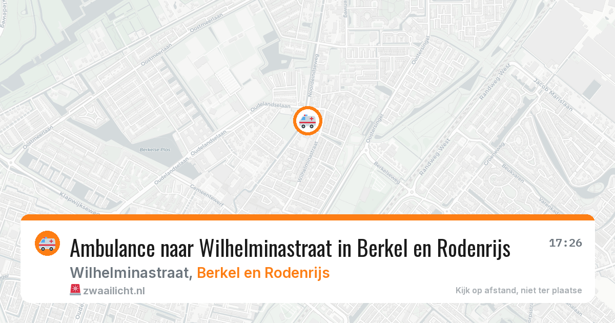 Ambulance naar Wilhelminastraat in Berkel en Rodenrijs — 10 aug 2026