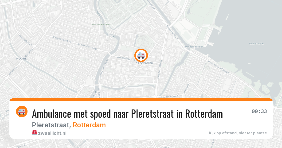 Ambulance met spoed naar Pleretstraat in Rotterdam — 12 mei 2026
