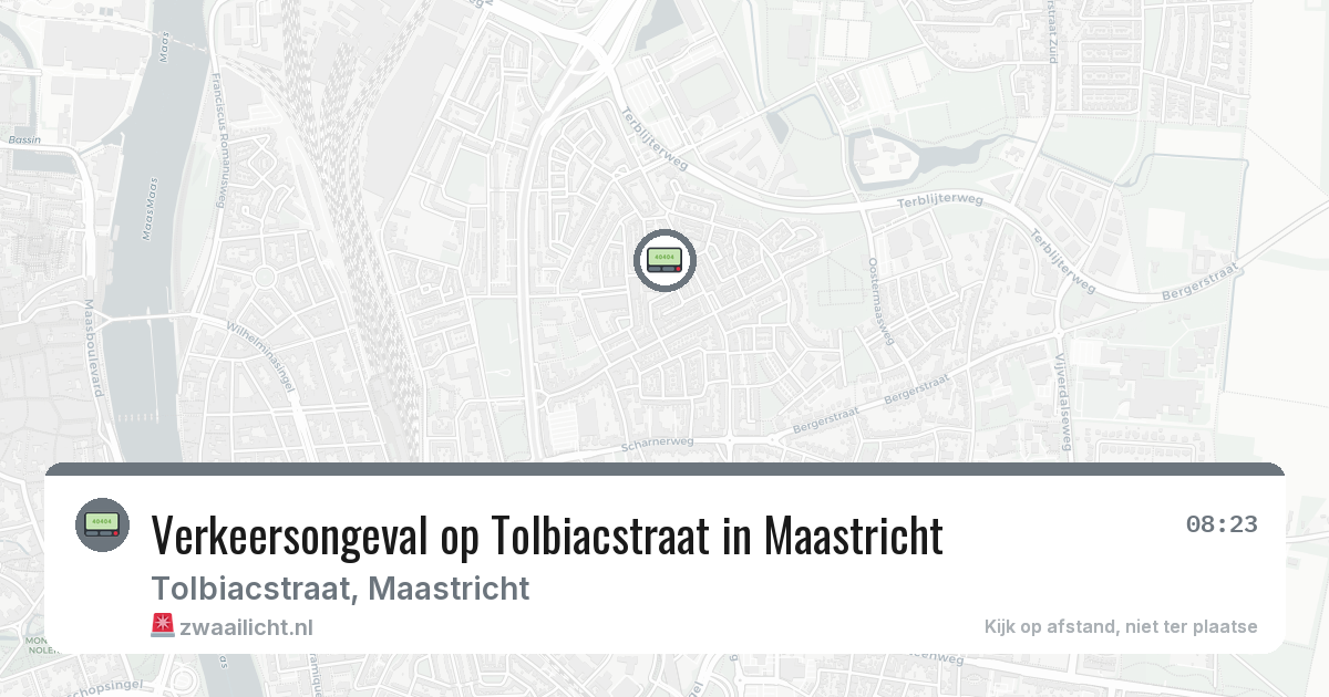 Verkeersongeval op Tolbiacstraat in Maastricht — 2 jul 2026