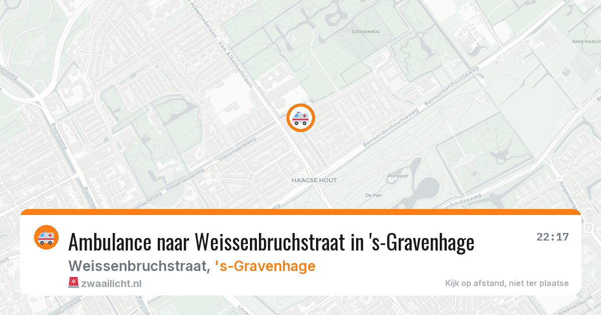 Ambulance naar Weissenbruchstraat in 's-Gravenhage — 5 jul 2026