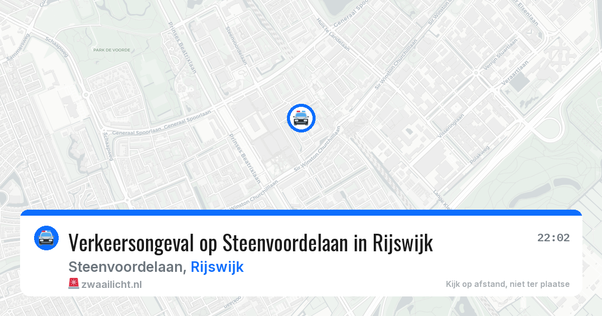 Verkeersongeval op Steenvoordelaan in Rijswijk — 4 jul 2026