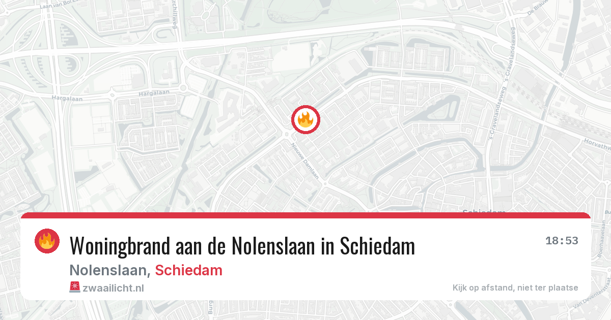 Woningbrand aan de Nolenslaan in Schiedam — 29 jun 2026