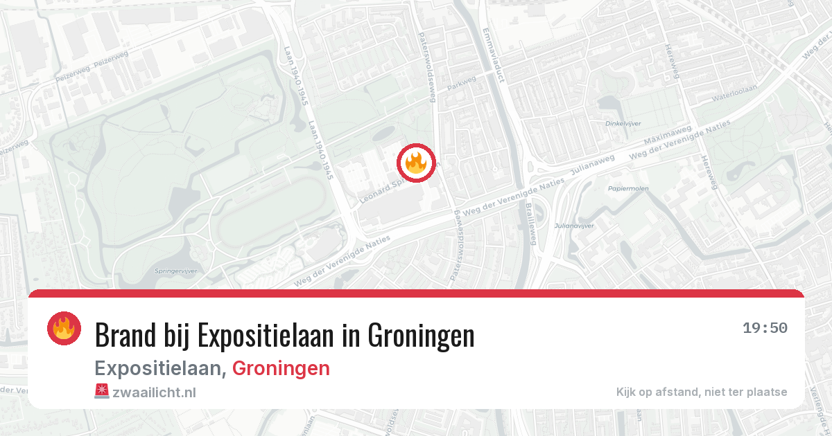 Brand bij Expositielaan in Groningen — 24 jun 2026