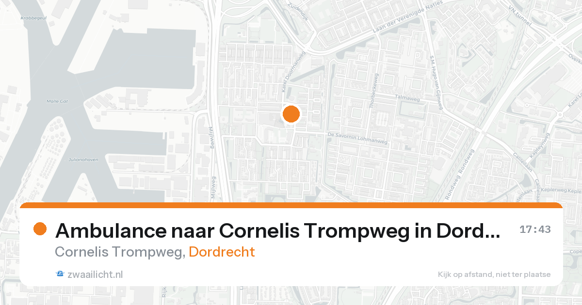Ambulance naar Cornelis Trompweg in Dordrecht — 30 jan 2026