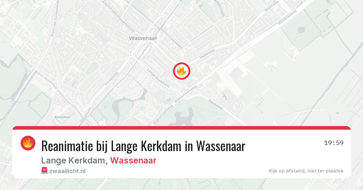 Reanimatie bij Lange Kerkdam in Wassenaar — 5 apr 2026