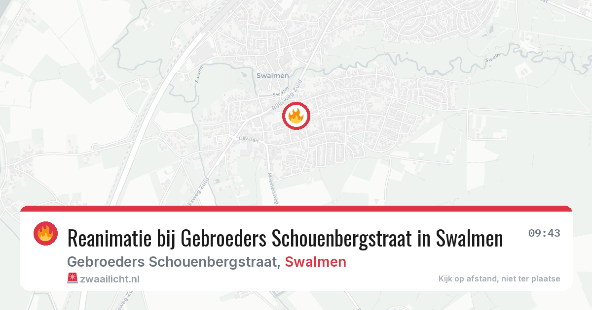 Reanimatie bij Gebroeders Schouenbergstraat in Swalmen — 9 feb 2026