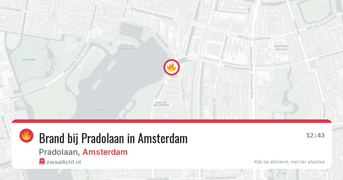 Brand bij Pradolaan in Amsterdam — 27 mei 2026