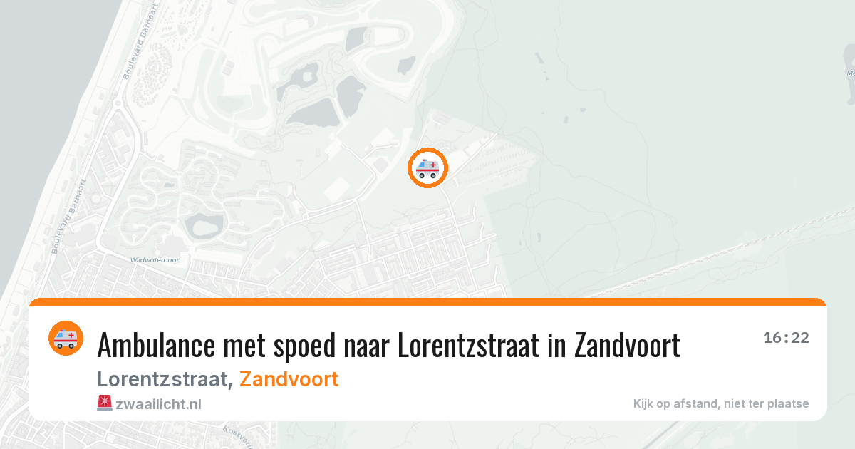 Ambulance met spoed naar Lorentzstraat in Zandvoort — 18 jan 2026