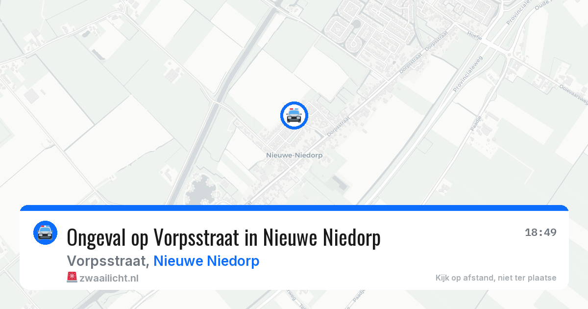 Ongeval op Vorpsstraat in Nieuwe Niedorp — 5 apr 2026