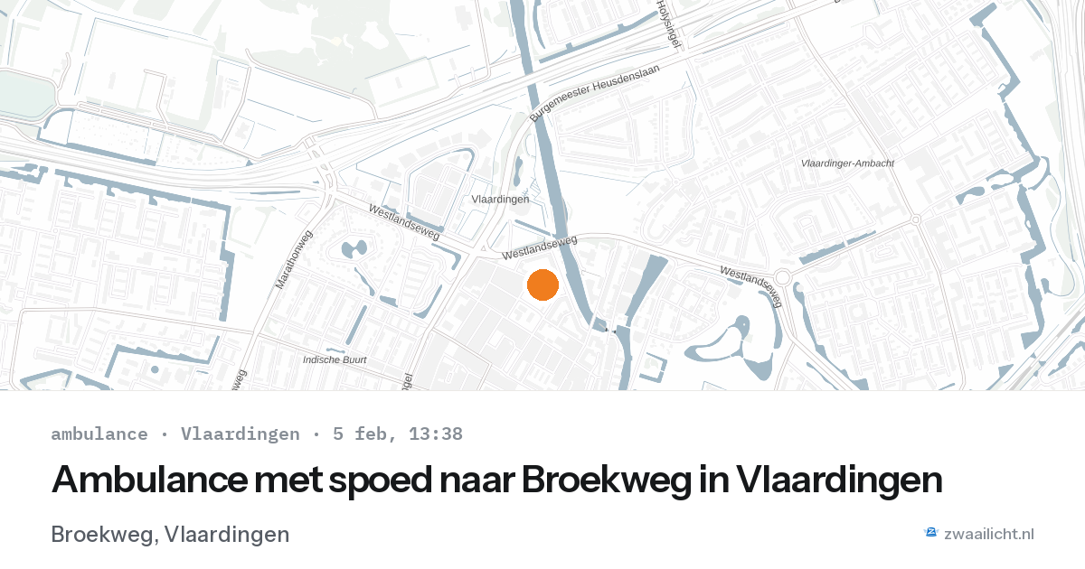 Ambulance met spoed naar Broekweg in Vlaardingen — 5 feb 2026