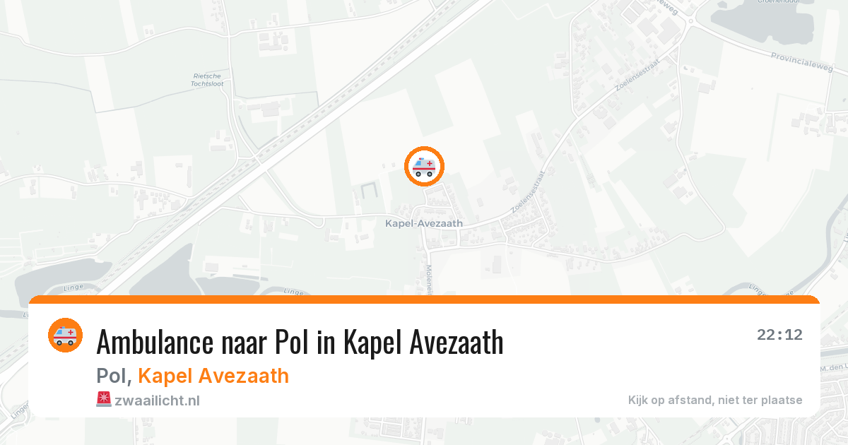 Ambulance naar Pol in Kapel Avezaath — 1 jun 2026
