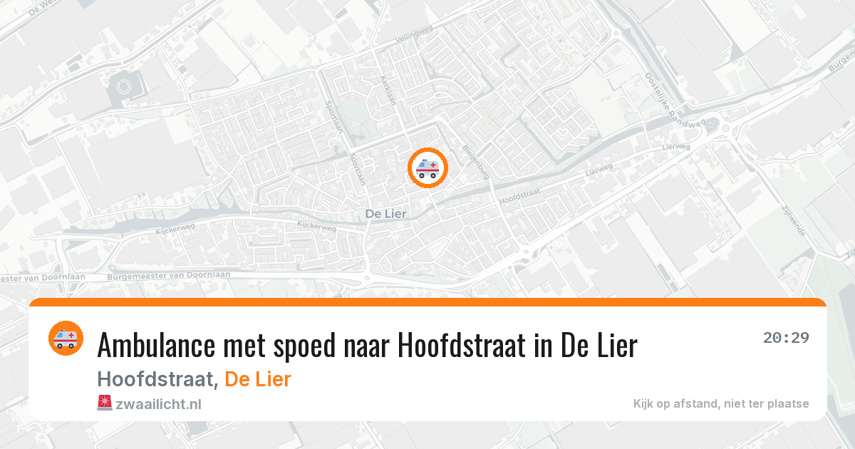 Ambulance met spoed naar Hoofdstraat in De Lier — 21 jun 2026