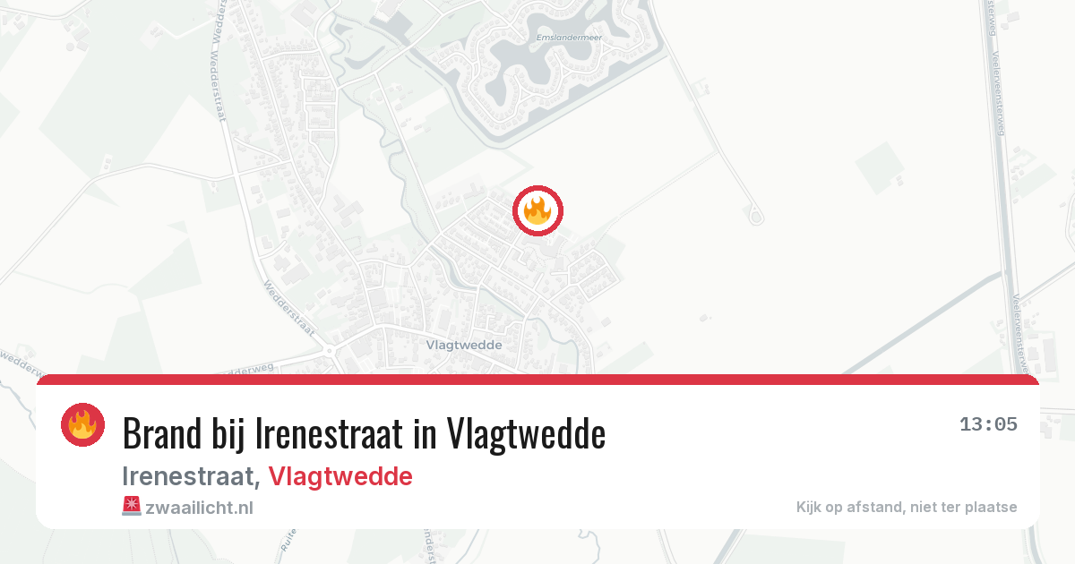 Brand bij Irenestraat in Vlagtwedde — 24 jun 2026