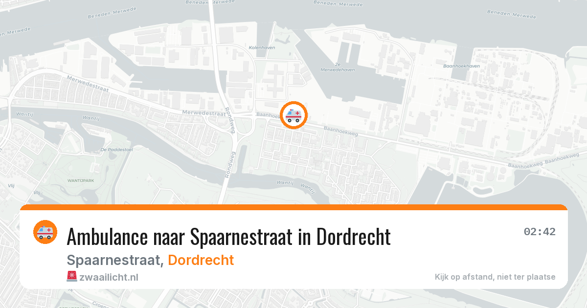 Ambulance naar Spaarnestraat in Dordrecht — 26 mrt 2026