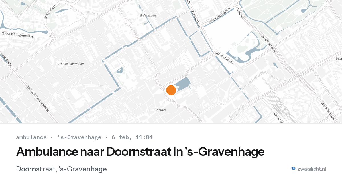 Ambulance naar Doornstraat in 's-Gravenhage — 6 feb 2026