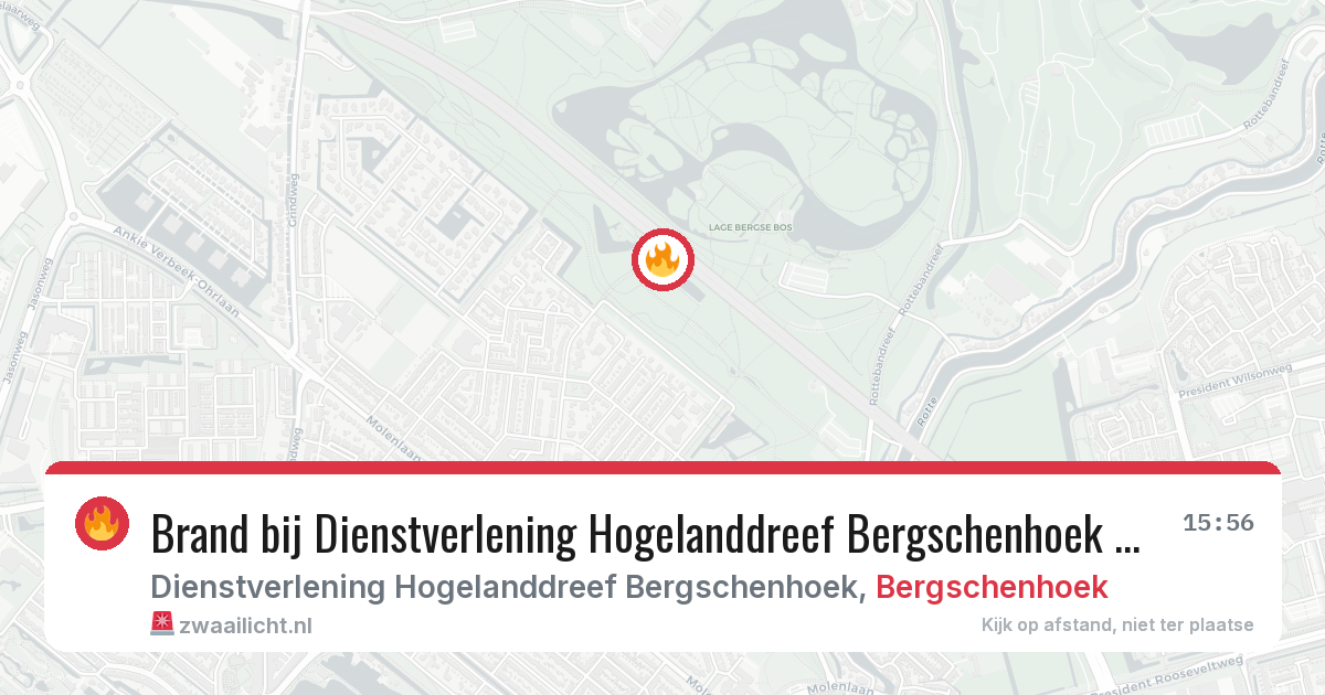 Brand bij Dienstverlening Hogelanddreef Bergschenhoek in Bergschenhoek — 23 jun 2026