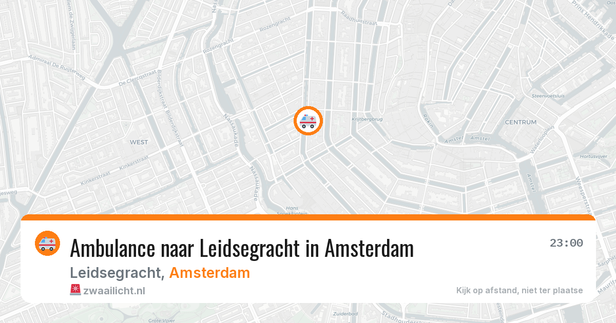 Ambulance naar Leidsegracht in Amsterdam — 17 jun 2026