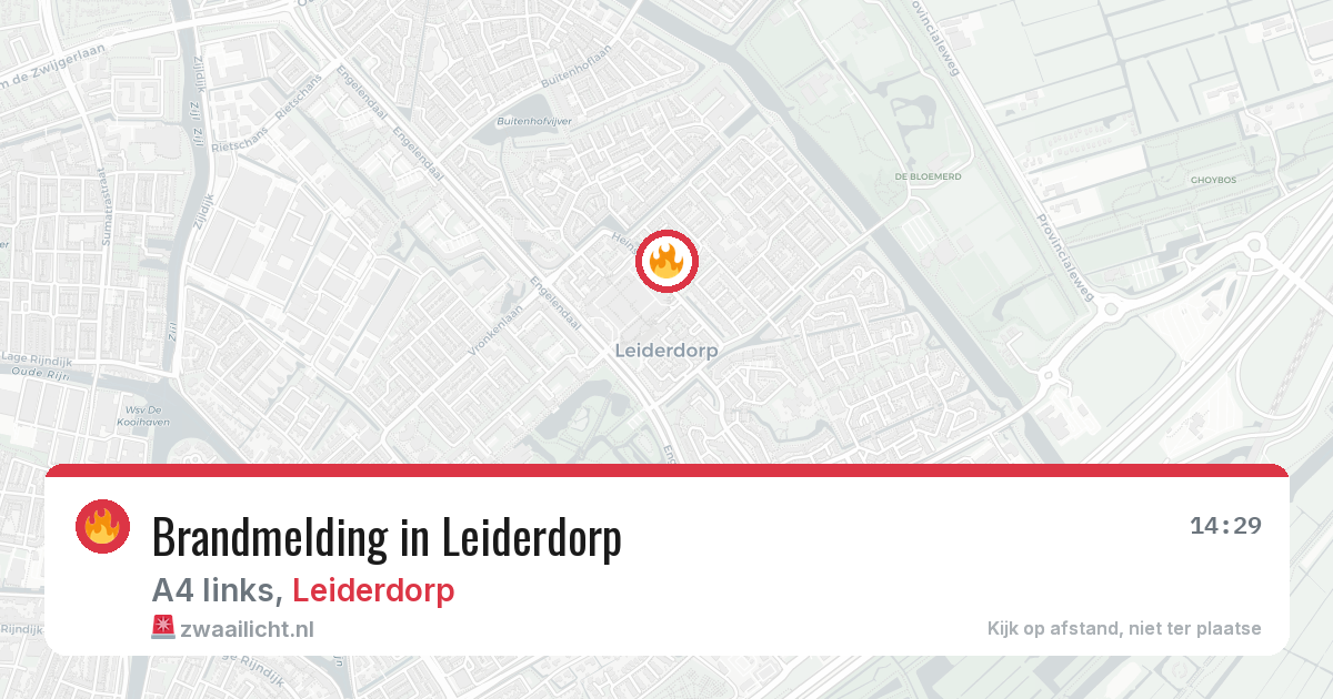 Brandmelding in Leiderdorp — 18 jan 2026