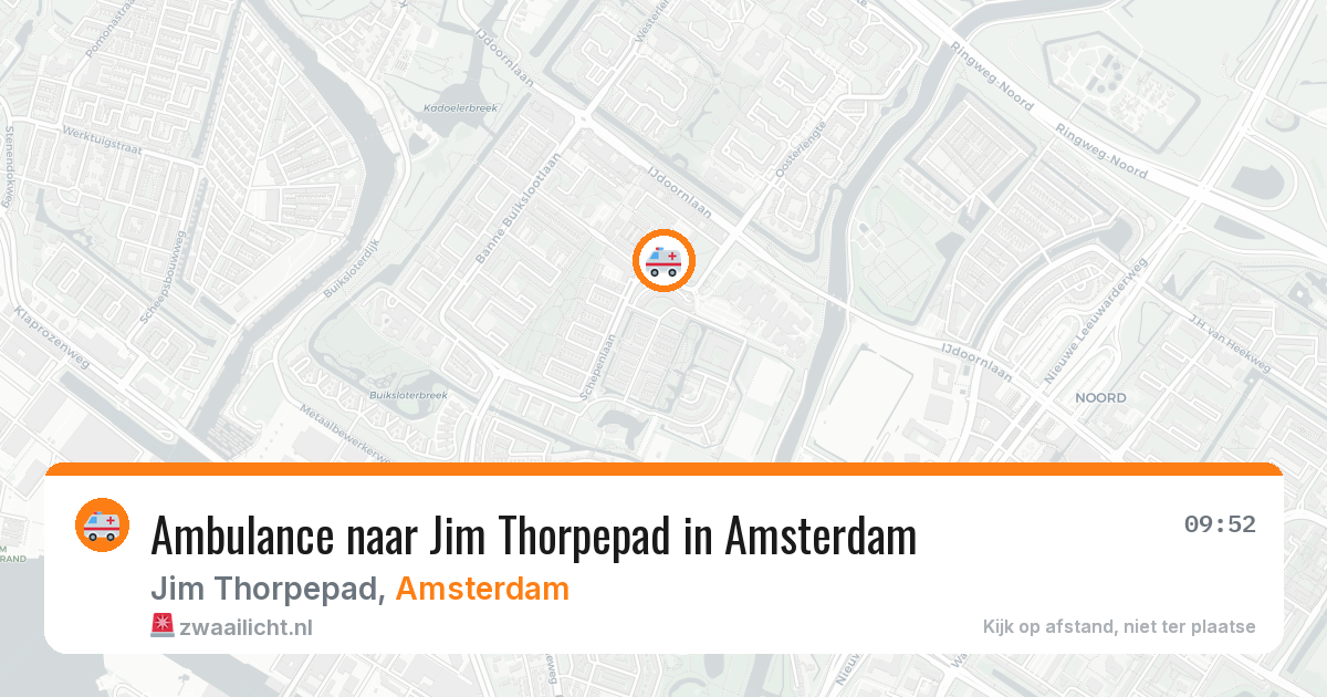 Ambulance naar Jim Thorpepad in Amsterdam — 19 mrt 2026