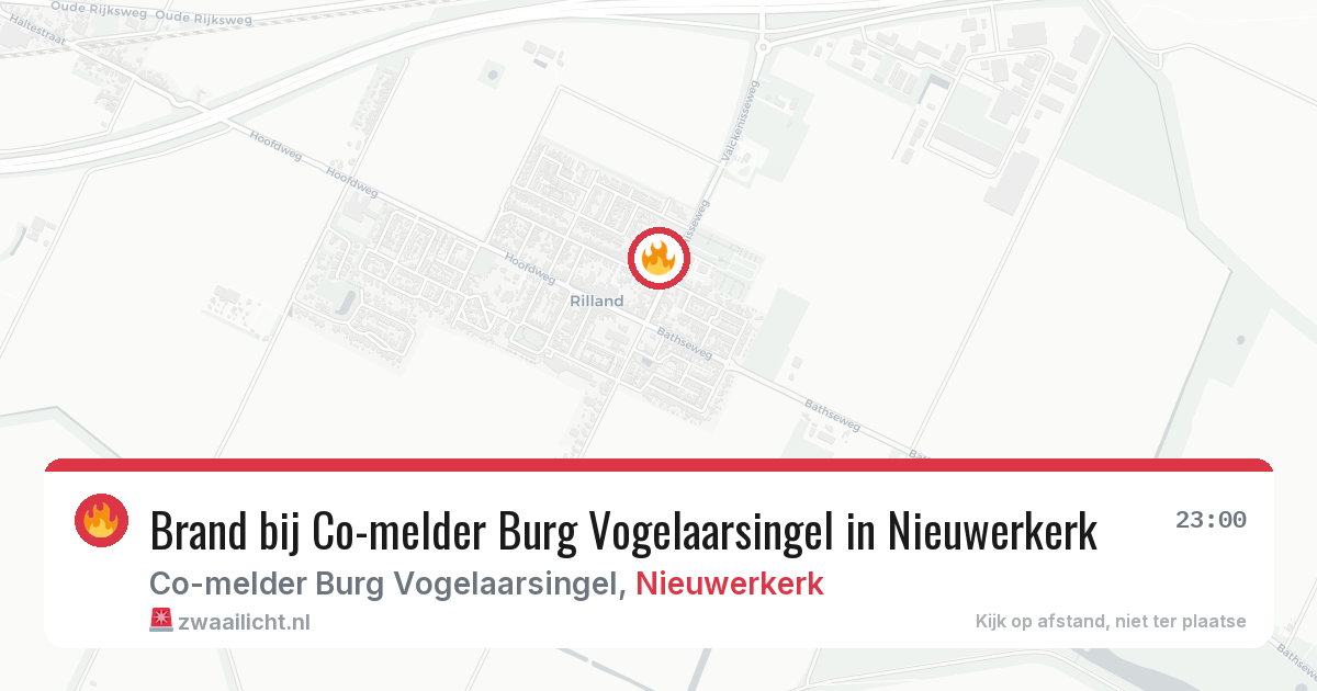 Brand bij Co-melder Burg Vogelaarsingel in Nieuwerkerk — 29 mrt 2026