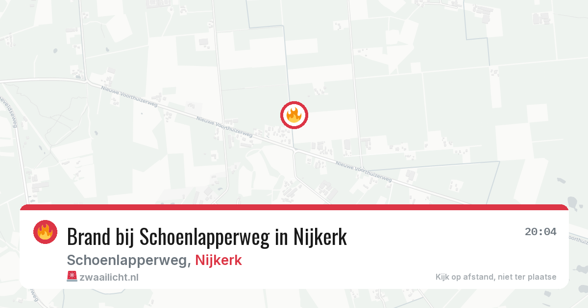 Brand bij Schoenlapperweg in Nijkerk — 30 jun 2026