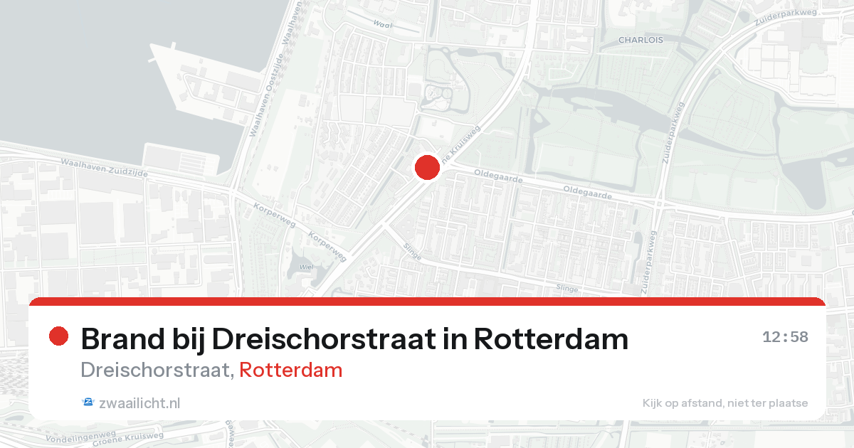 Brand bij Dreischorstraat in Rotterdam — 23 aug 2026