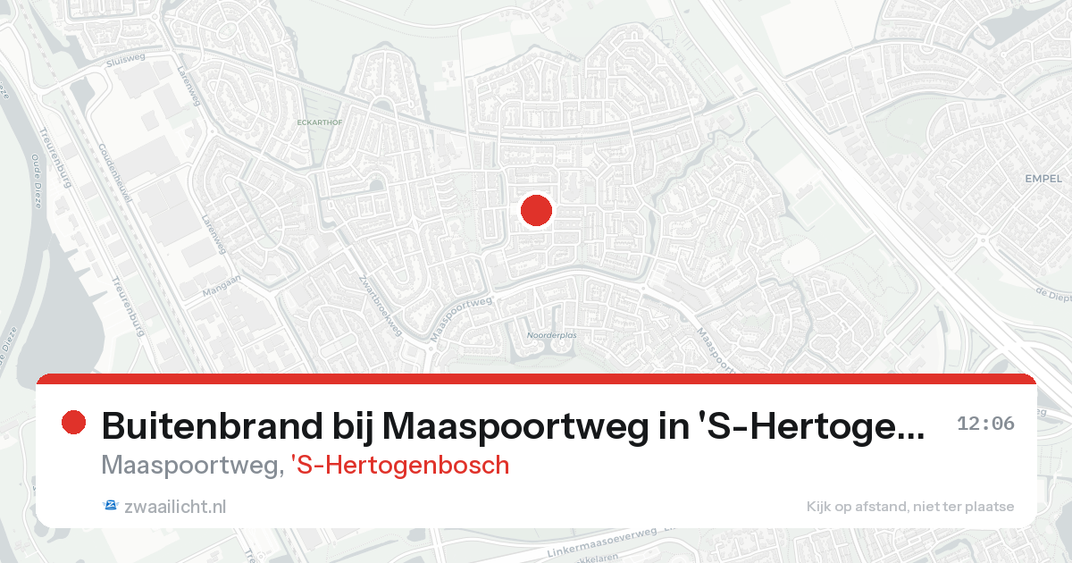 Buitenbrand bij Maaspoortweg in 'S-Hertogenbosch — 16 aug 2026