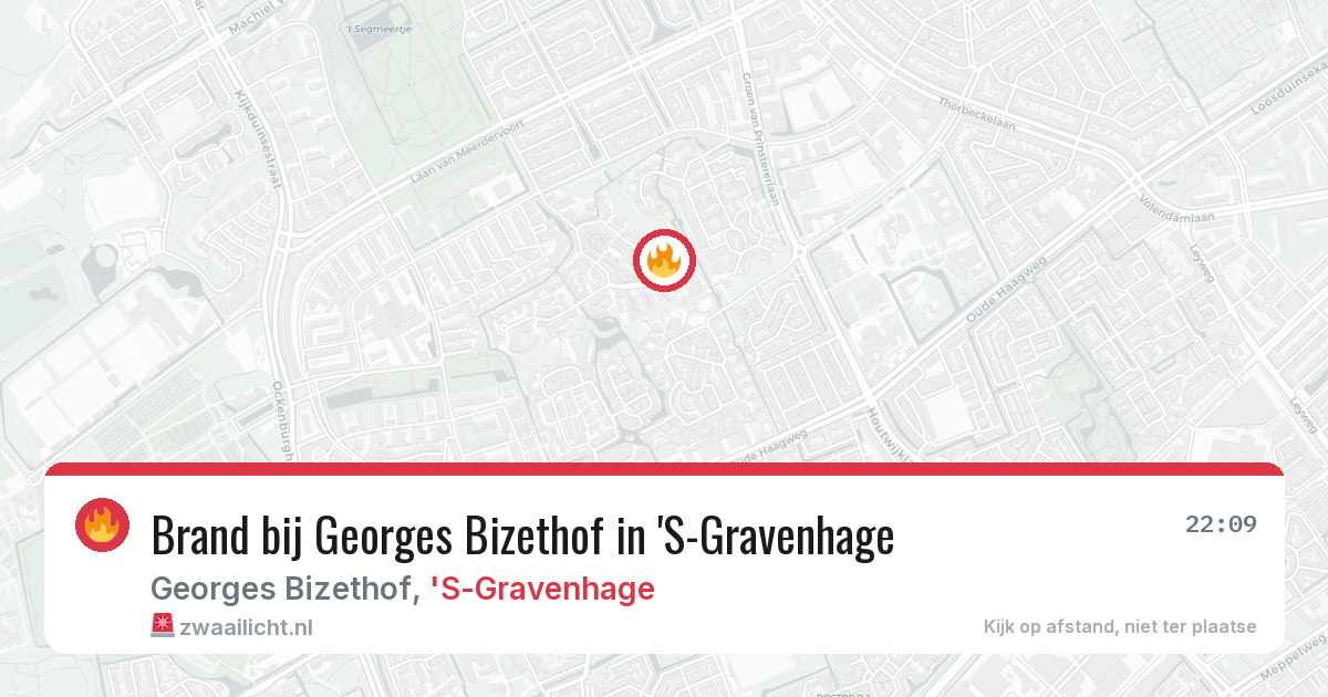 Brand bij Georges Bizethof in 'S-Gravenhage — 8 mrt 2026