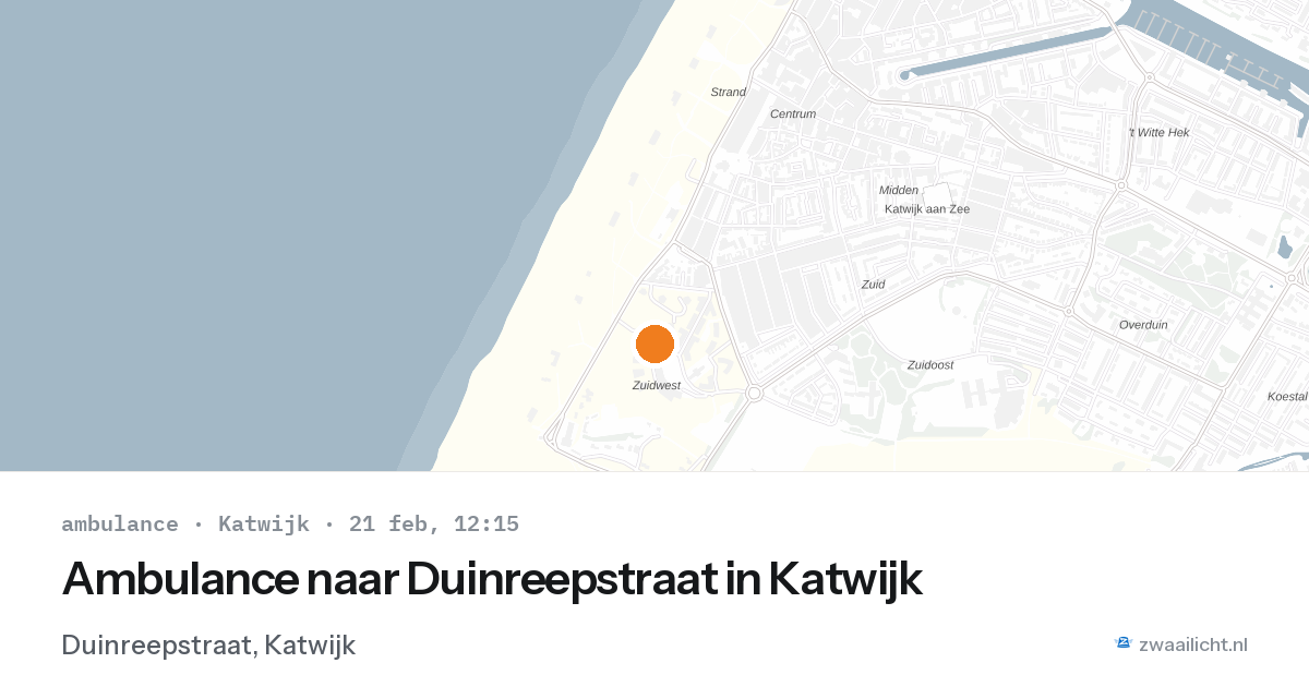 Ambulance naar Duinreepstraat in Katwijk — 21 feb 2026