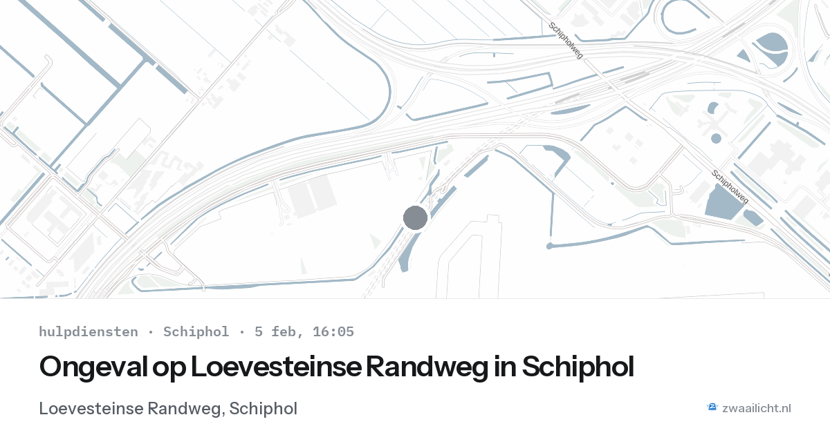 Ongeval op Loevesteinse Randweg in Schiphol — 5 feb 2026