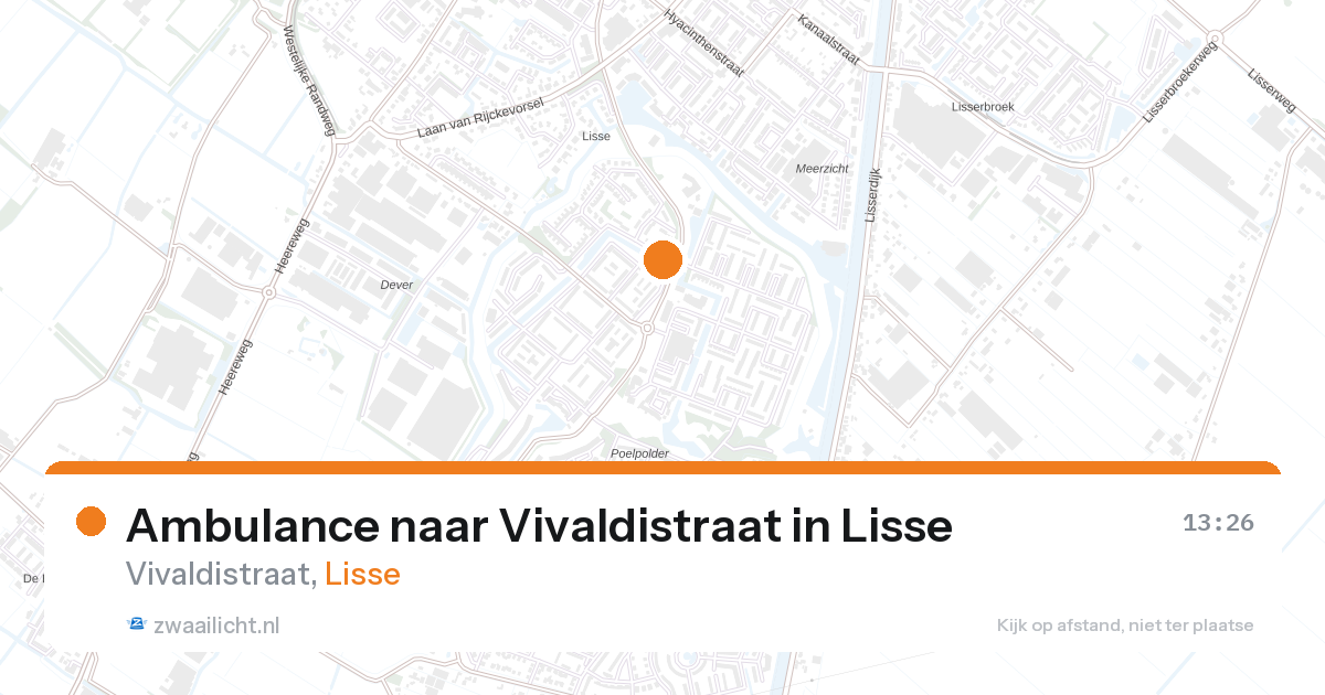 Ambulance naar Vivaldistraat in Lisse — 27 aug 2026
