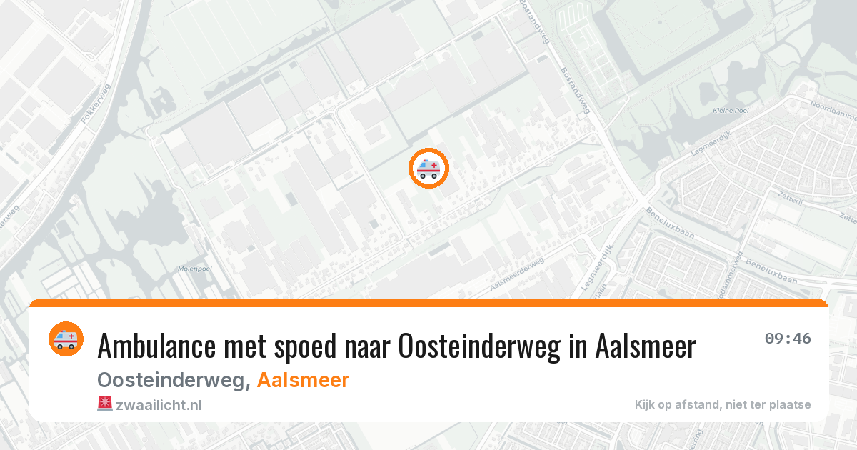 Ambulance met spoed naar Oosteinderweg in Aalsmeer — 19 feb 2026