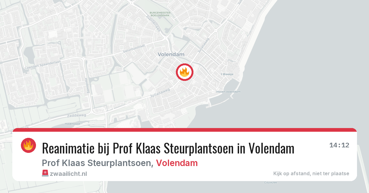 Reanimatie bij Prof Klaas Steurplantsoen in Volendam — 7 feb 2026