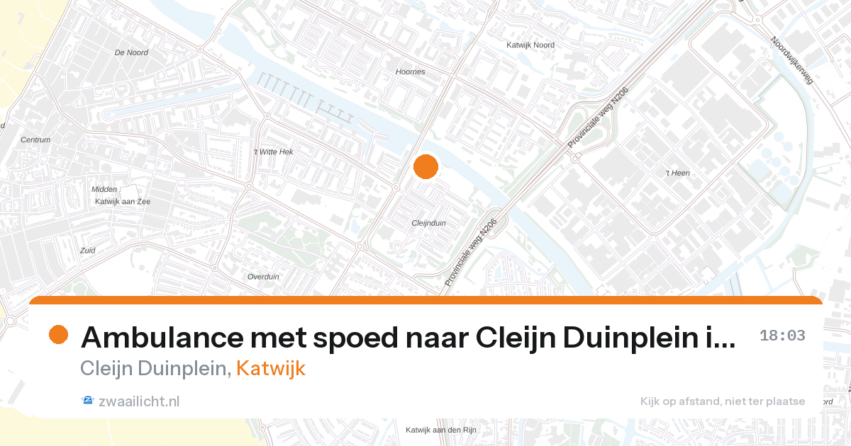 Ambulance met spoed naar Cleijn Duinplein in Katwijk — 17 mrt 2026