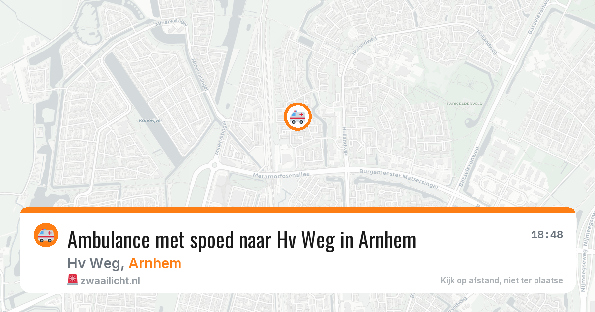 Ambulance met spoed naar Hv Weg in Arnhem — 2 aug 2026