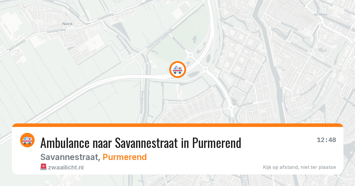 Ambulance naar Savannestraat in Purmerend — 4 apr 2026